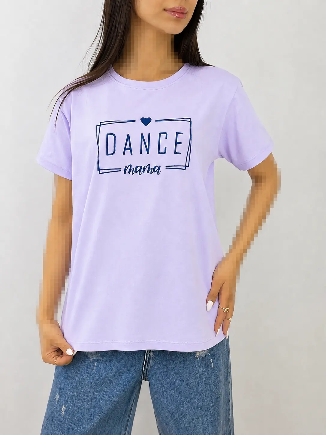 تیشرت چاپ دار زنانه نخ پنبه طرح Dance یقه گرد | آلما شاپ